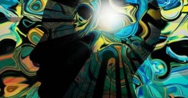 Abstract Human Head Sun Illustration — Stock Photo, Image