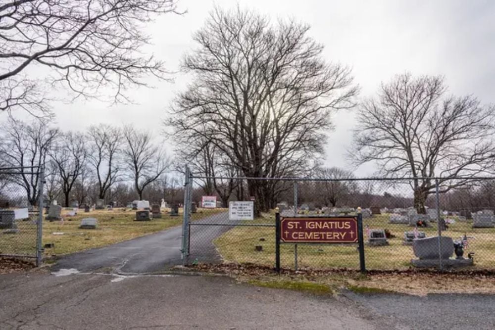 Ignatius Cemetery Winter Afternoon Centralia Pennsylvania Usa — Stock Photo, Image