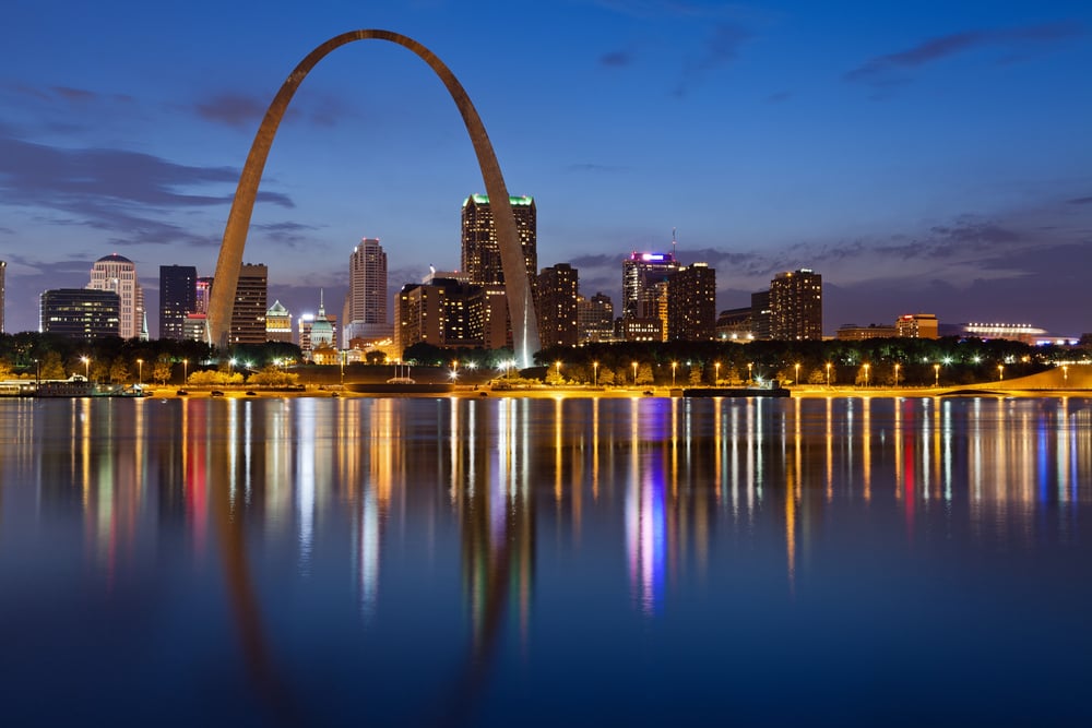 City of St. Louis skyline. — Stock Photo, Image