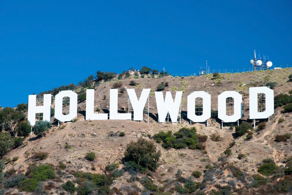 Hollywood sign on Santa Monica mountains in Los Angeles — Stock Photo, Image