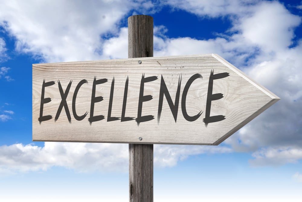 Excellence Wooden Signpost One Arrow — Stock Photo, Image
