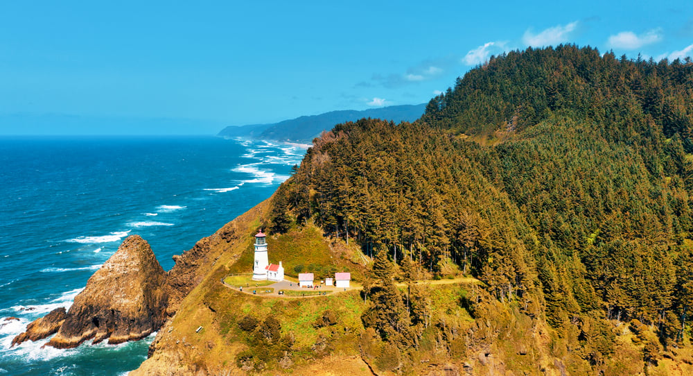 Heceta Head Lighthouse at the Oregon Coast. — Stock Photo, Image