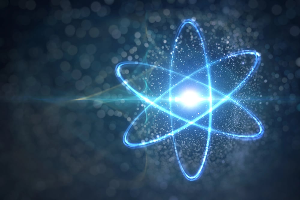 Model Atom Elementary Particles Physics Concept Rendered Illustration — Stock Photo, Image