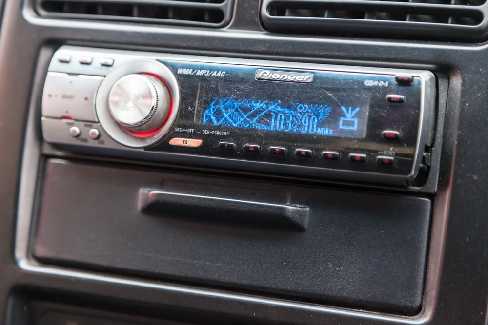Novosibirsk Russia 2020 Car Radio Pioneer 1Din Dashboard Vehicle Audio — Stock Photo, Image