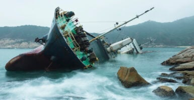 Wreck on the coast — Stock Photo, Image