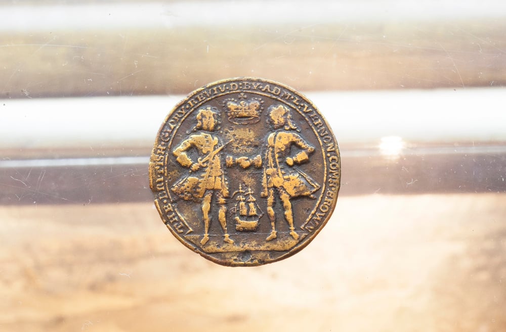 Madrid Spain March 6Th 2021 Medal Dedicated Sir Robert Walpole — Stock Photo, Image