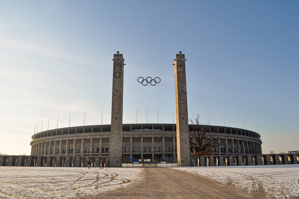 Berlin Germany Olympiastadion Olympic Stadium Sports Stadium Olympiapark Built 1936 — Stock Photo, Image