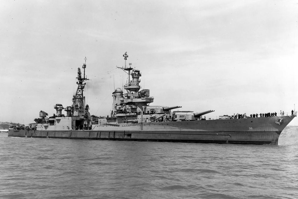 USS Indianapolis (CA-35) | USS Indianapolis (CA-35) is shown… | Flickr