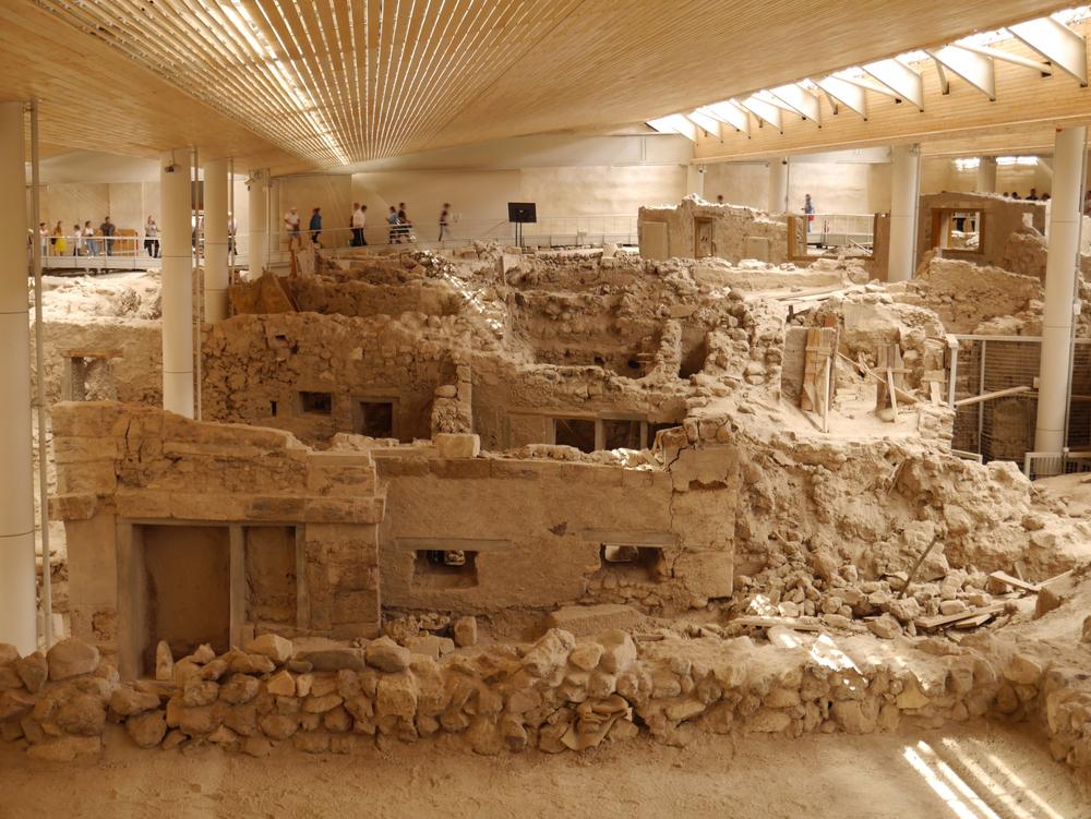 The archaeological site of Akrotiri with access for the public. Greek heritage. Santorini island, Greece. — Photo by meister.wunder.gmail.com