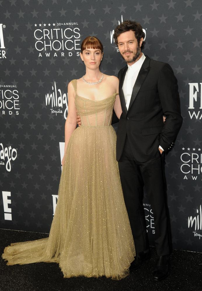 Leighton Meester and Adam Brody at the 30th Annual Critics Choice Awards held at the Barker Hangar in Satna Monica, USA on February 7, 2025. — Photo by PopularImages