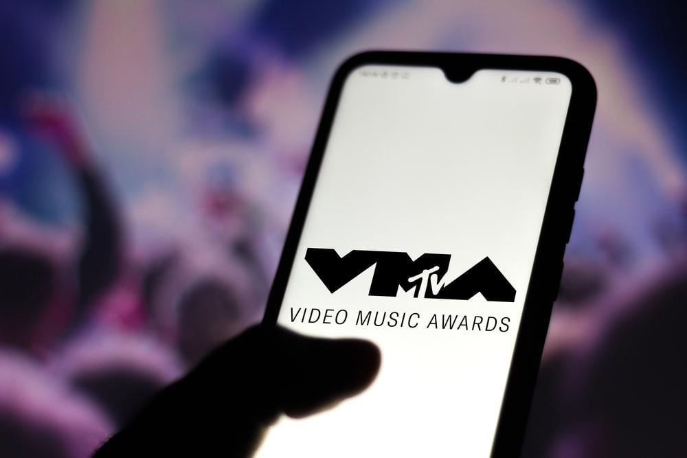June 29, 2020, Brazil. In this photo illustration the MTV Video Music Awards (VMA) logo seen displayed on a smartphone. Is an award presented by the MTV to honor the best in the music video medium — Photo by rafapress